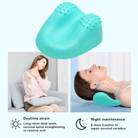 Cervical Spine Massager Massage Pillow Traction Correction Neck Protector