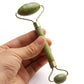 Double Head Green Jade Roller Massager Eye Face Neck Facial