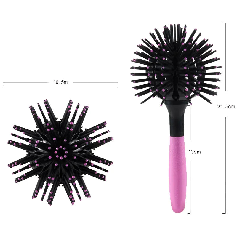 3D Round Hair Brushes Comb Salon make up 360 degree Hair Comb