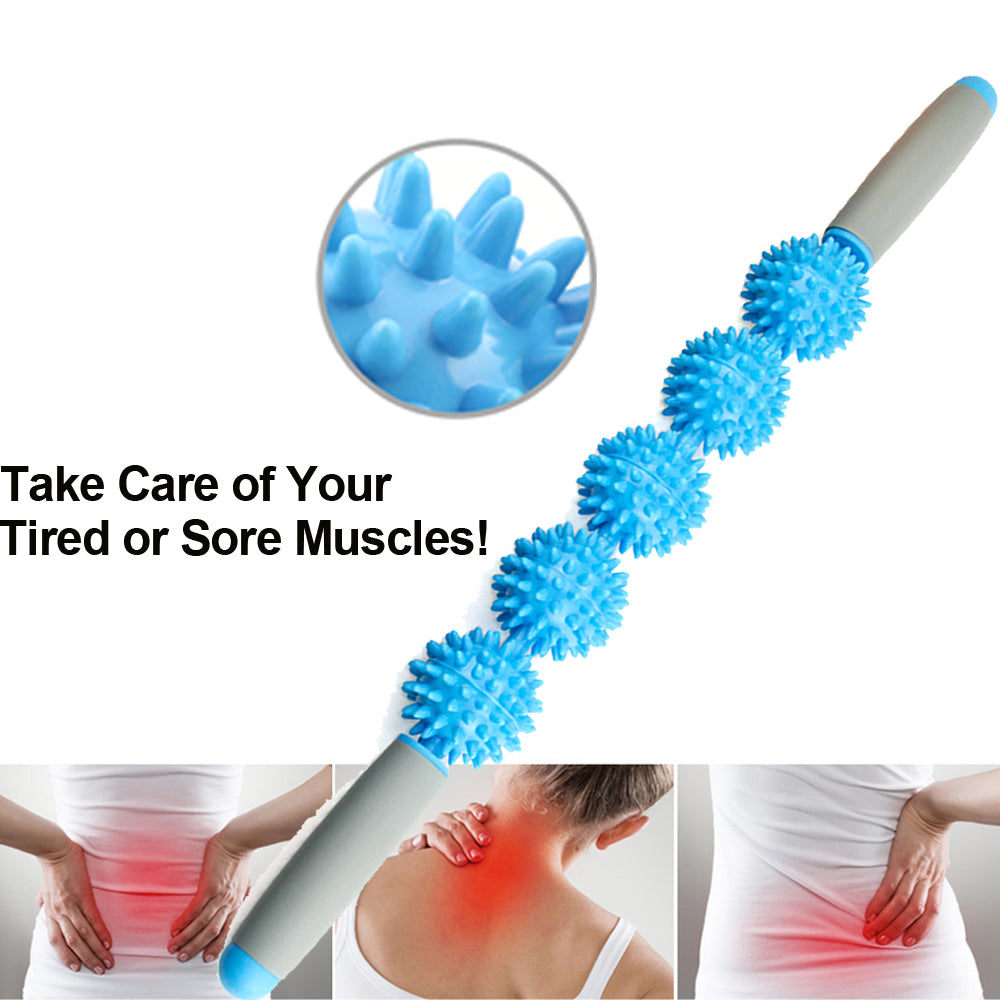 Muscle Roller Massage Roller Stick with Point Spiky Ball Back Roller