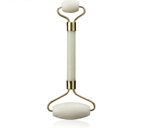 Double Head Green Jade Roller Massager Eye Face Neck Facial