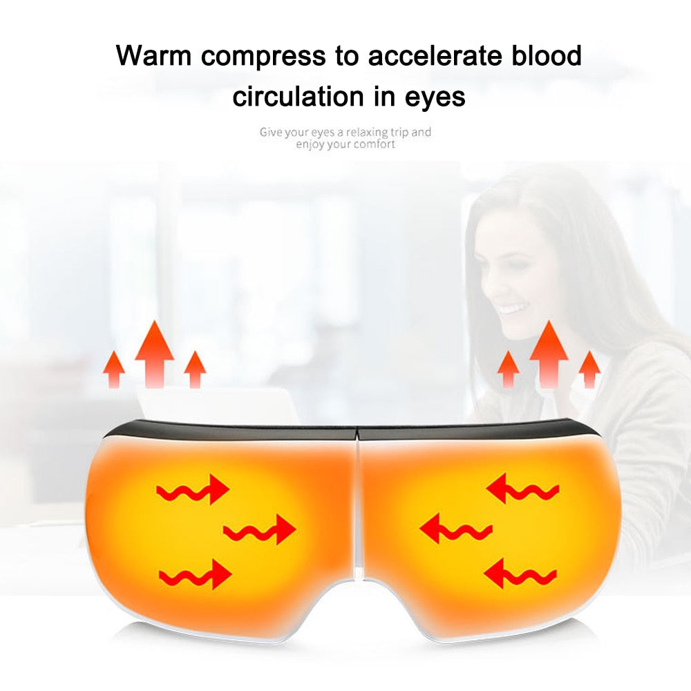 Bluetooth Smart Vibration Eye Massager Eye Care Device Hot Compress